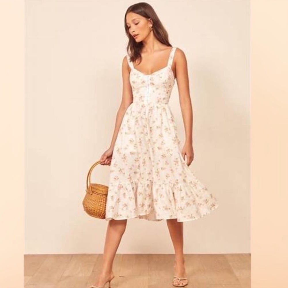 Reformation Dolci Linen Midi dress